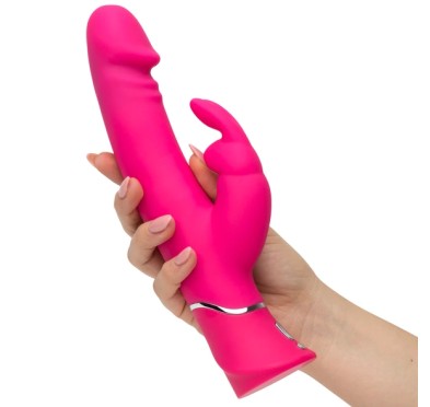 Wibrator - Happy Rabbit Realistic Dual Density Rabbit Vibrator Pink